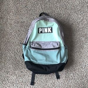 vs pink mint green backpack